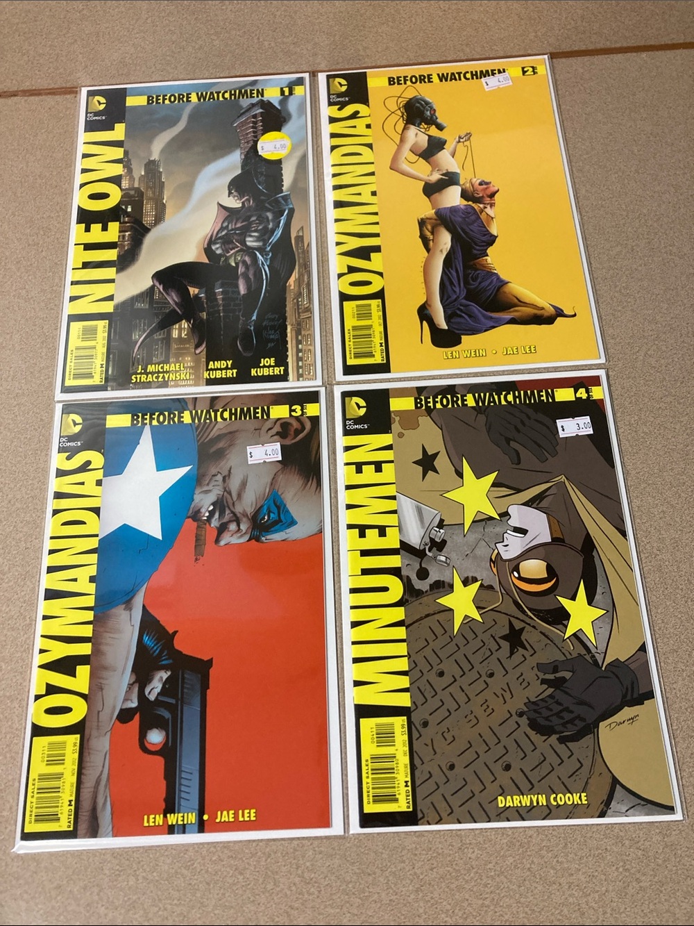 DC Comics Before Watchmen Set - Yellow, Black, Red, Blue